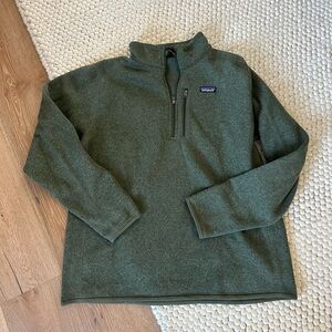 Patagonia Men’s Better Sweater 1/4 Zip in Industrial Green Size XXL